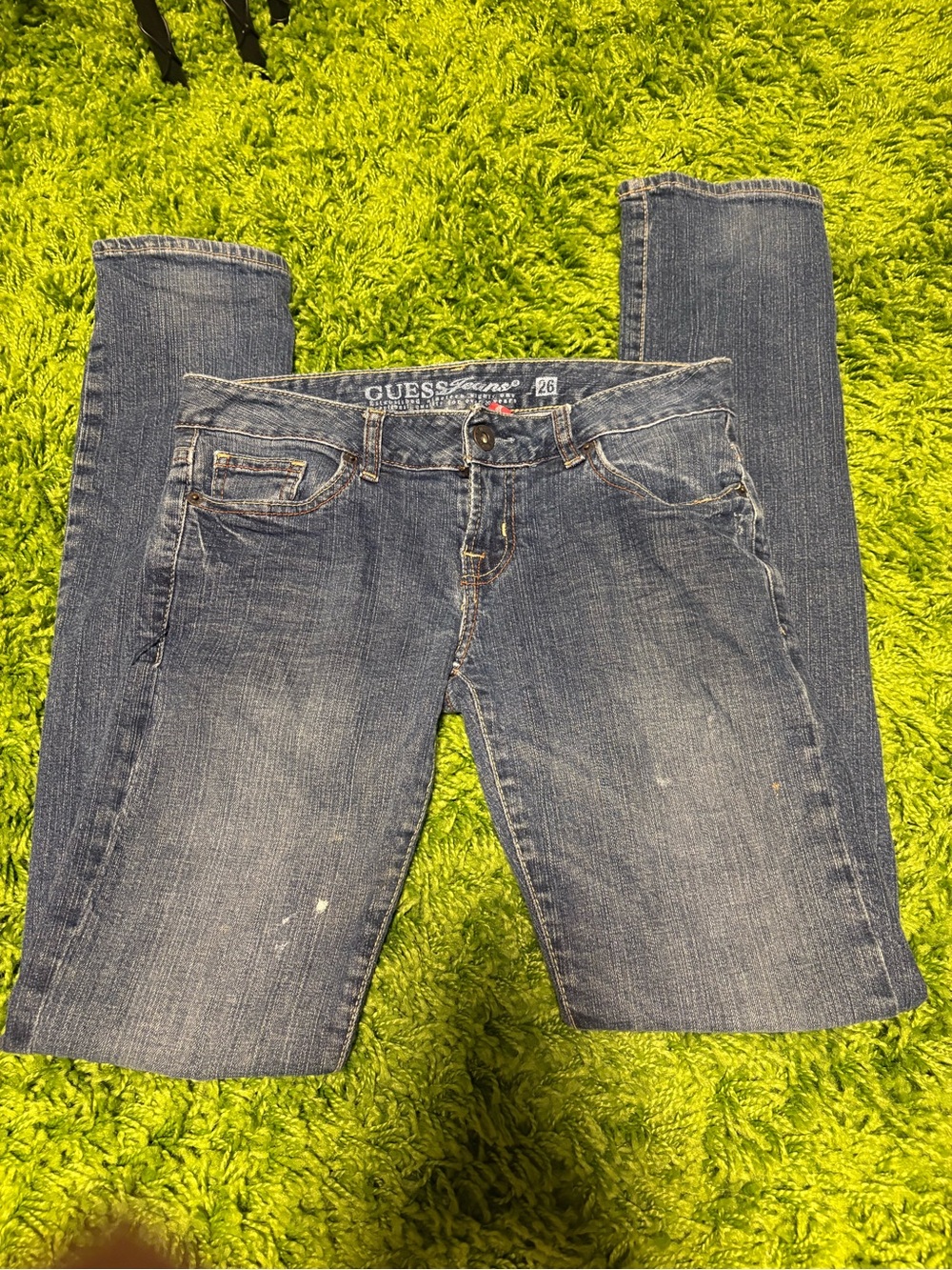 GUESS Women's Faded Blue Skinny Jeans